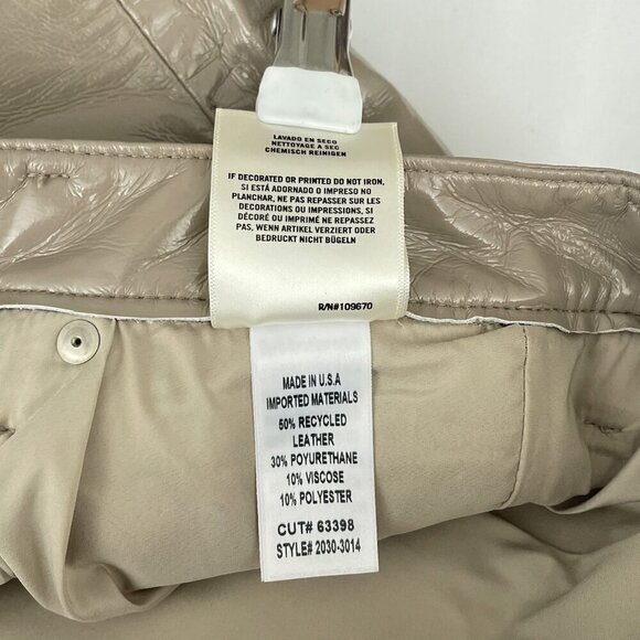 Citizens Of Humanity Isola Cropped Boot‎ Recycled Leather Pants Cashew Patent 24 - Picture 14 of 16